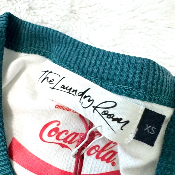NWT- The Laundry Room x Coca Cola Revolve Thirsty Partner Graphic Ringer Tee - Picture 7 of 11